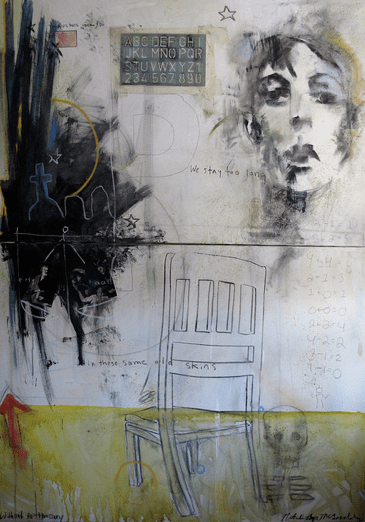 "Without Apothecary," 4.5 x 5.5 ft., mixed media