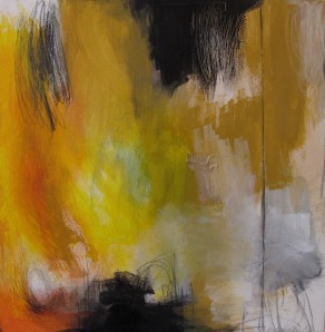 "Beautiful Ruins," mixed media, 24 x 24, 2014