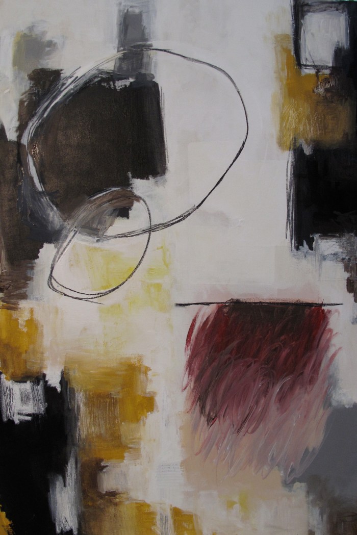 "Some Things Are Dark," mixed media, 24 x 36, 2014