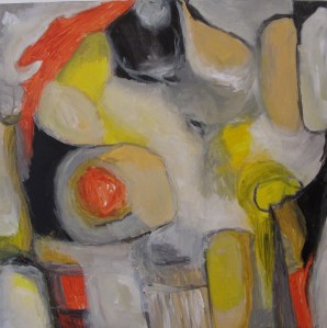 "In Transit," mixed media, 24 x 24, 2014